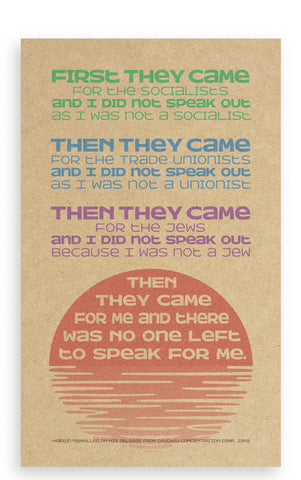 "First They Came" Unframed Poster