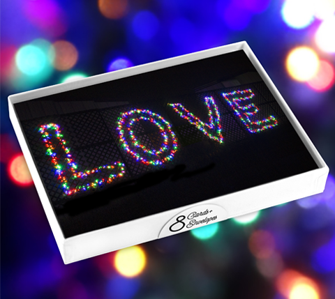 Giant LOVE Sign — Boxed Set of 8 cards + Envelopes